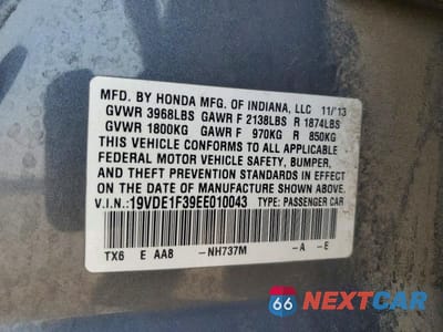 Zdjęcie 12 z 12 samochodu: 2014 ACURA ILX 20 VIN:19VDE1F39EE010043 - miniatura