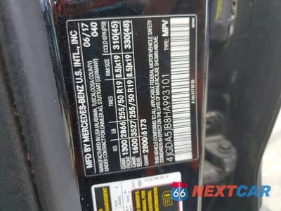 Zdjęcie 13 z 13 samochodu: 2017 MERCEDES-BENZ GLE 350 VIN:4JGDA5JB8HA993101 - miniatura