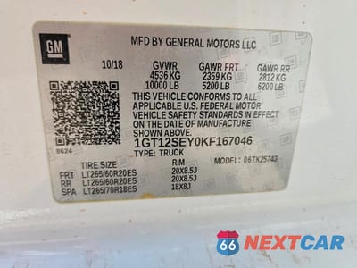 Zdjęcie 12 z 12 samochodu: 2019 GMC SIERRA K2500 DENALI VIN:1GT12SEY0KF167046 - miniatura