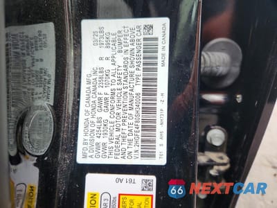 Zdjęcie 12 z 12 samochodu: 2025 HONDA CIVIC SPORT VIN:2HGFE4F80SH340006 - miniatura