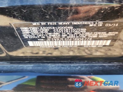 Zdjęcie 13 z 13 samochodu: 2015 SUBARU WRX STI VIN:JF1VA2L65F9804724 - miniatura