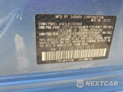 Zdjęcie 12 z 12 samochodu: 2023 SUBARU CROSSTREK VIN:JF2GTABC8PH219515 - miniatura
