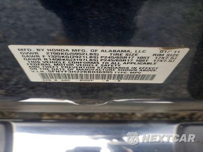 Zdjęcie 13 z 13 samochodu: 2011 HONDA PILOT LX VIN:5FNYF3H22BB036995 - miniatura