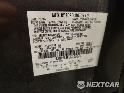 Zdjęcie 12 z 12 samochodu: 2016 FORD TAURUS LIMITED VIN:1FAHP2F89GG105070 - miniatura