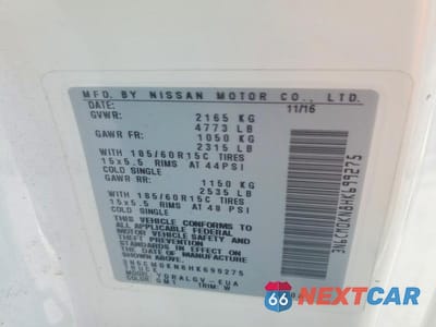 Zdjęcie 14 z 14 samochodu: 2017 NISSAN NV200 DELIVERY VAN VIN:3N6CM0KN8HK699275 - miniatura