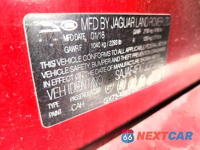 Zdjęcie 12 z 12 samochodu: 2018 JAGUAR XE R - SPORT VIN:SAJAF4FX7JCP37728 - miniatura
