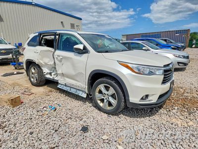 Czwarte zdjęcie samochodu z boku: 2014 TOYOTA HIGHLANDER LIMITED PLATINUM VIN:5TDDKRFH7ES015533 - miniatura