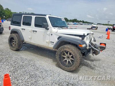 Czwarte zdjęcie samochodu z boku: 2021 JEEP WRANGLER UNLIMITED SPORT VIN:1C4HJXDN3MW832319 - miniatura