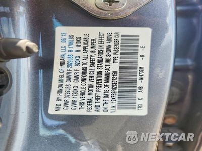 Zdjęcie 12 z 12 samochodu: 2012 HONDA CIVIC EX VIN:19XFB2F82CE072150 - miniatura