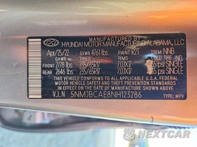 Zdjęcie 13 z 13 samochodu: 2022 HYUNDAI TUCSON SEL VIN:5NMJBCAE8NH123286 - miniatura