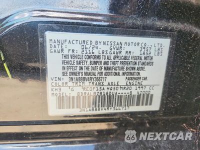 Zdjęcie 13 z 13 samochodu: 2024 NISSAN SENTRA S VIN:3N1AB8BV4RY366717 - miniatura