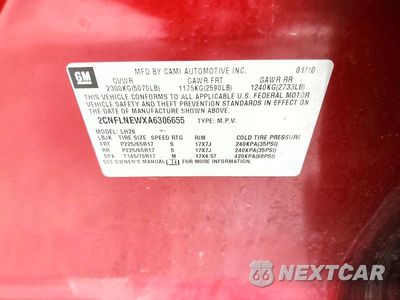 Zdjęcie 13 z 13 samochodu: 2010 CHEVROLET EQUINOX LT VIN:2CNFLNEWXA6306655 - miniatura