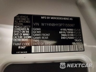 Zdjęcie 13 z 13 samochodu: 2023 MERCEDES-BENZ SPRINTER 2500 DELIVERY VAN VIN:W1Y4NBHY3PT155087 - miniatura
