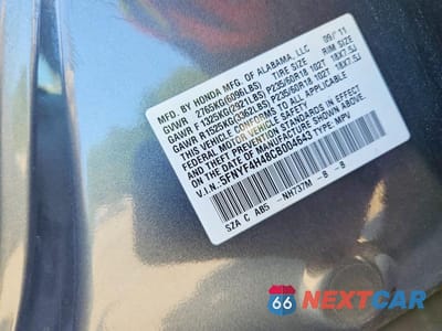 Zdjęcie 13 z 13 samochodu: 2012 HONDA PILOT EX VIN:5FNYF4H48CB004643 - miniatura