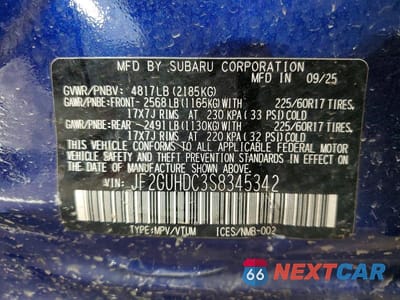 Zdjęcie 12 z 12 samochodu: 2025 SUBARU CROSSTREK PREMIUM VIN:JF2GUHDC3S8345342 - miniatura