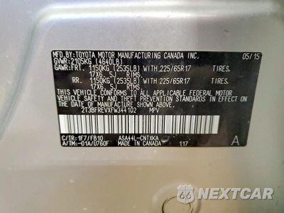 Zdjęcie 14 z 14 samochodu: 2015 TOYOTA RAV4 LE VIN:2T3BFREVXFW344102 - miniatura