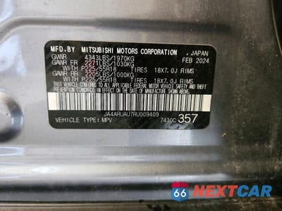Zdjęcie 14 z 14 samochodu: 2024 MITSUBISHI OUTLANDER SPORT S/SE VIN:JA4ARUAU7RU009409 - miniatura
