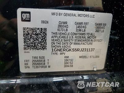 Zdjęcie 13 z 13 samochodu: 2024 CHEVROLET TRAVERSE LT VIN:1GNERGKS5RJ231137 - miniatura