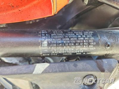 Zdjęcie 8 z 8 samochodu: 2016 KAWASAKI EN650 B VIN:JKAENEB17GDA08414 - miniatura