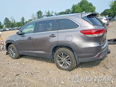 Drugie zdjęcie samochodu z przodu: 2019 TOYOTA HIGHLANDER HYBRID XLE VIN:5TDJGRFH6KS058325 - miniatura