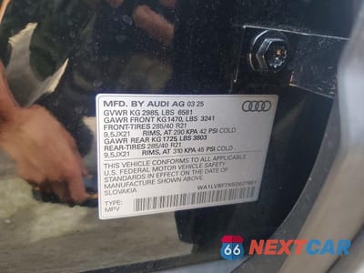 Zdjęcie 13 z 13 samochodu: 2025 AUDI Q7 PREMIUM PLUS VIN:WA1LVBF7XSD027601 - miniatura