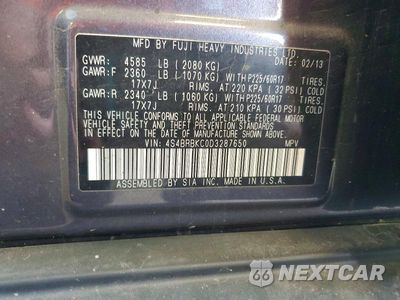 Zdjęcie 13 z 13 samochodu: 2013 SUBARU OUTBACK 2.5I LIMITED VIN:4S4BRBKC0D3287650 - miniatura