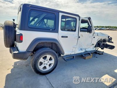 Trzecie zdjęcie samochodu z tyłu: 2022 JEEP WRANGLER UNLIMITED SPORT VIN:1C4HJXDG3NW165206 - miniatura