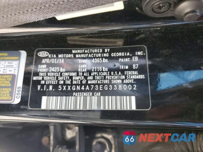 Zdjęcie 12 z 12 samochodu: 2014 KIA OPTIMA EX VIN:5XXGN4A73EG338002 - miniatura