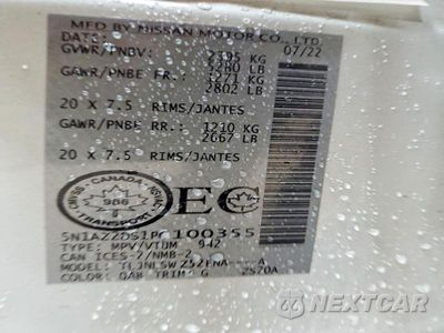 Zdjęcie 13 z 13 samochodu: 2023 NISSAN MURANO PLATINUM VIN:5N1AZ2DS1PC100355 - miniatura
