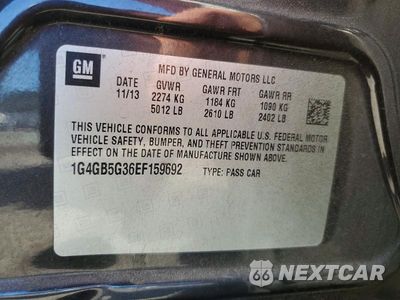 Zdjęcie 12 z 12 samochodu: 2014 BUICK LACROSSE VIN:1G4GB5G36EF159692 - miniatura