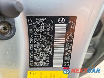 Zdjęcie 12 z 12 samochodu: 2004 LEXUS ES 330 VIN:JTHBA30G940009661 - miniatura