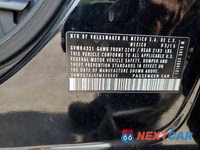 Zdjęcie 12 z 12 samochodu: 2015 VOLKSWAGEN JETTA SE VIN:3VWD07AJ5FM326543 - miniatura