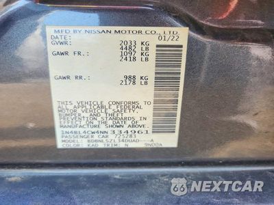 Zdjęcie 12 z 12 samochodu: 2022 NISSAN ALTIMA SR VIN:1N4BL4CW4NN334961 - miniatura