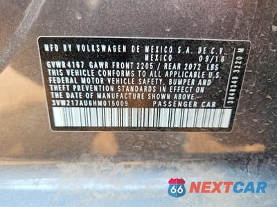 Zdjęcie 12 z 12 samochodu: 2017 VOLKSWAGEN GOLF S VIN:3VW217AU6HM015009 - miniatura