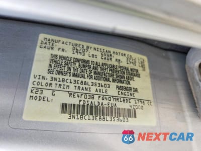 Zdjęcie 13 z 13 samochodu: 2008 NISSAN VERSA S/SL VIN:3N1BC13E88L353603 - miniatura