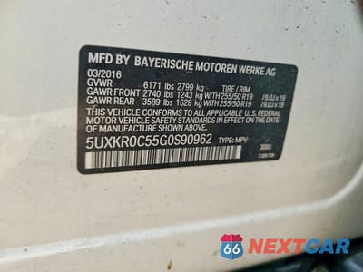 Zdjęcie 13 z 13 samochodu: 2016 BMW X5 XDRIVE35I VIN:5UXKR0C55G0S90962 - miniatura