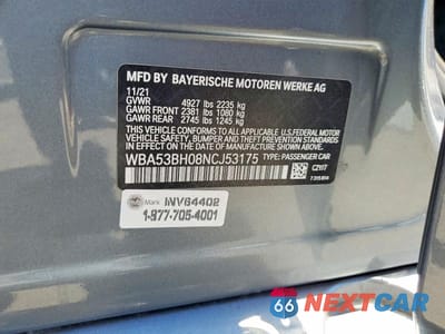 Zdjęcie 13 z 13 samochodu: 2022 BMW 530 I VIN:WBA53BH08NCJ53175 - miniatura