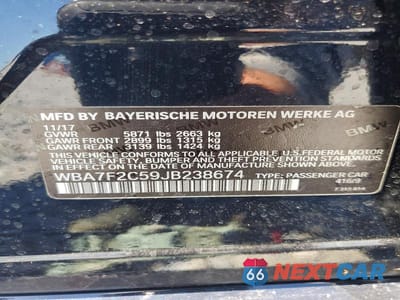Zdjęcie 12 z 12 samochodu: 2018 BMW 750 XI VIN:WBA7F2C59JB238674 - miniatura
