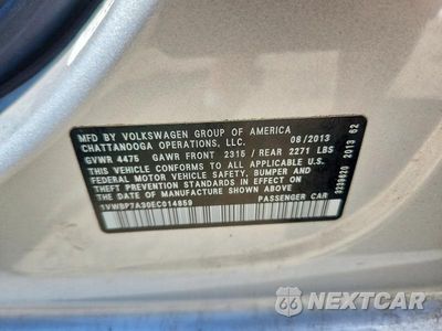 Zdjęcie 13 z 13 samochodu: 2014 VOLKSWAGEN PASSAT SE VIN:1VWBP7A30EC014859 - miniatura