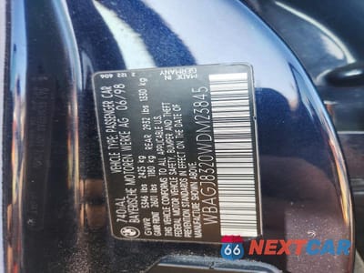 Zdjęcie 12 z 12 samochodu: 1998 BMW 740 IL VIN:WBAGJ8320WDM23845 - miniatura