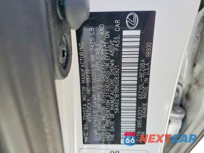 Zdjęcie 12 z 12 samochodu: 2021 LEXUS ES 350 BASE VIN:58ADZ1B19MU083921 - miniatura