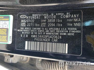 Zdjęcie 12 z 12 samochodu: 2023 HYUNDAI ELANTRA SEL VIN:KMHLS4AG9PU420624 - miniatura