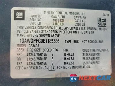 Zdjęcie 13 z 13 samochodu: 2014 CHEVROLET EXPRESS G2500 LS VIN:1GAWGPFG9E1185386 - miniatura