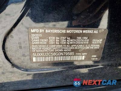 Zdjęcie 13 z 13 samochodu: 2016 BMW X6 XDRIVE35I VIN:5UXKU2C58G0N79585 - miniatura