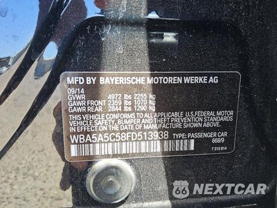 Zdjęcie 12 z 13 samochodu: 2015 BMW 528 I VIN:WBA5A5C58FD513938 - miniatura
