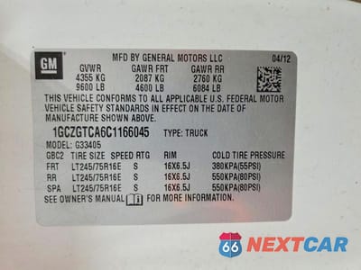 Zdjęcie 13 z 13 samochodu: 2012 CHEVROLET EXPRESS G3500 VIN:1GCZGTCA6C1166045 - miniatura