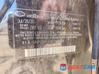 Zdjęcie 13 z 13 samochodu: 2020 HYUNDAI ELANTRA SEL VIN:5NPD84LFXLH611159 - miniatura