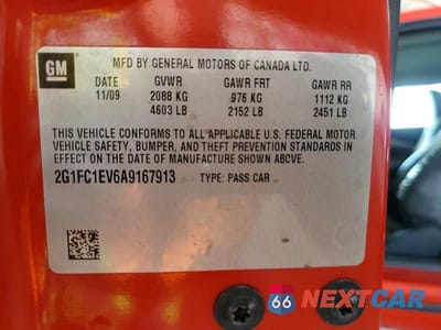 Zdjęcie 12 z 12 samochodu: 2010 CHEVROLET CAMARO LT VIN:2G1FC1EV6A9167913 - miniatura