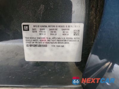 Zdjęcie 13 z 13 samochodu: 2018 CHEVROLET CRUZE PREMIER VIN:3G1BF6SM7JS615903 - miniatura