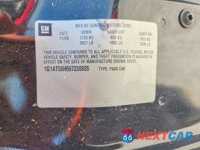 Zdjęcie 12 z 12 samochodu: 2009 CHEVROLET COBALT LT VIN:1G1AT58H697230805 - miniatura